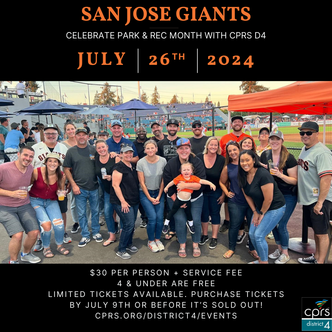Recreation professionals at a San Jose Giants Game